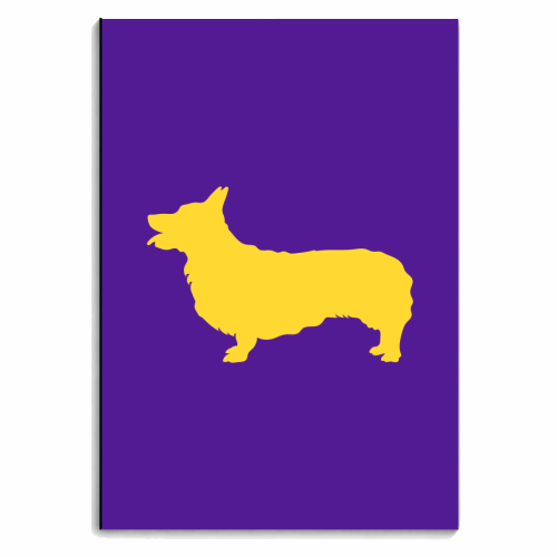 Corgi Coloured Silhouette - personalised A4, A5, A6 notebook by Adam Regester