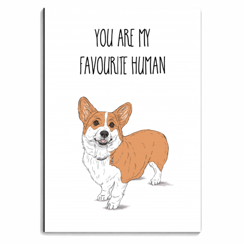 Corgi's Favourite Human - personalised A4, A5, A6 notebook by Adam Regester