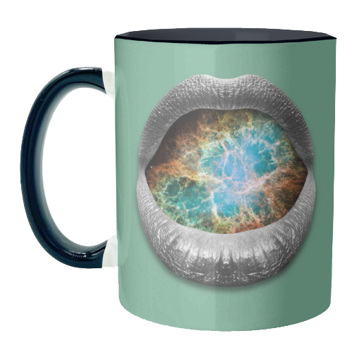 Cosmic Kiss | Lips Art Print - unique mug by OhMC! Designs