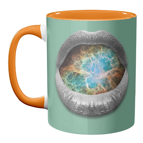 Cosmic Kiss | Lips Art Print - unique mug by OhMC! Designs