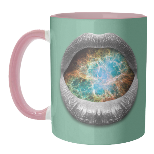 Cosmic Kiss | Lips Art Print - unique mug by OhMC! Designs