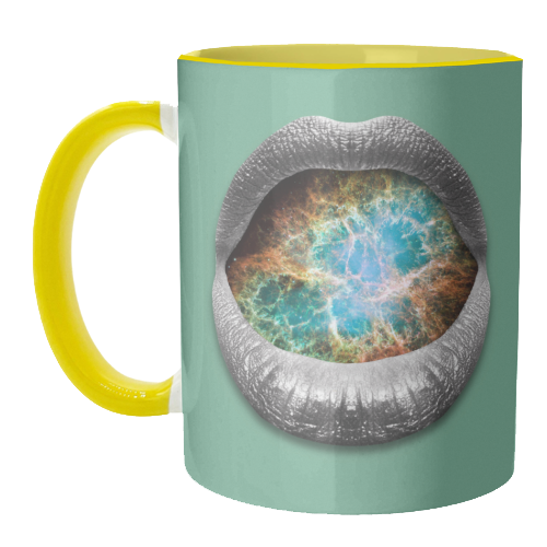 Cosmic Kiss | Lips Art Print - unique mug by OhMC! Designs