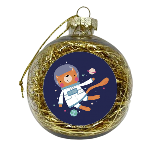 Cosmic Kitty - xmas bauble by Jessica Moorhouse