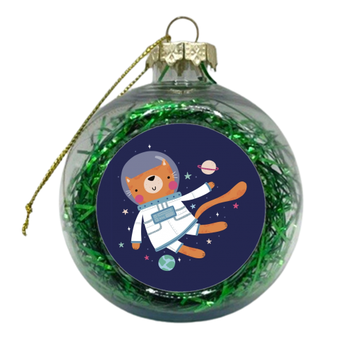Cosmic Kitty - xmas bauble by Jessica Moorhouse