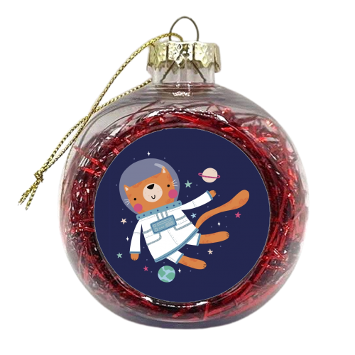 Cosmic Kitty - xmas bauble by Jessica Moorhouse