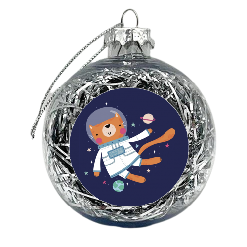 Cosmic Kitty - xmas bauble by Jessica Moorhouse