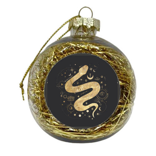 Cosmic Serpent - xmas bauble by Eunice Buchanan
