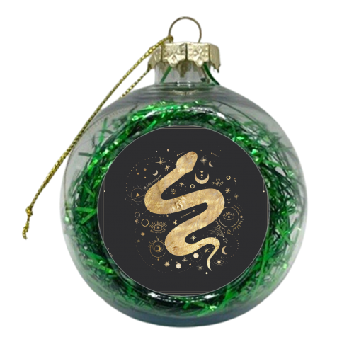 Cosmic Serpent - xmas bauble by Eunice Buchanan