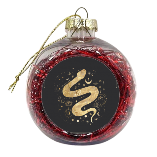 Cosmic Serpent - xmas bauble by Eunice Buchanan