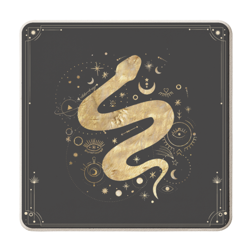 Cosmic Serpent - personalised beer coaster by Eunice Buchanan