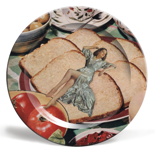 Cottage core Wall Art - ceramic dinner plate by OhMC! Designs