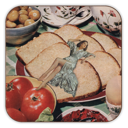 Cottage core Wall Art - personalised beer coaster by OhMC! Designs