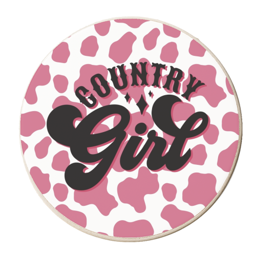 Country Girl - personalised beer coaster by Giddy Kipper