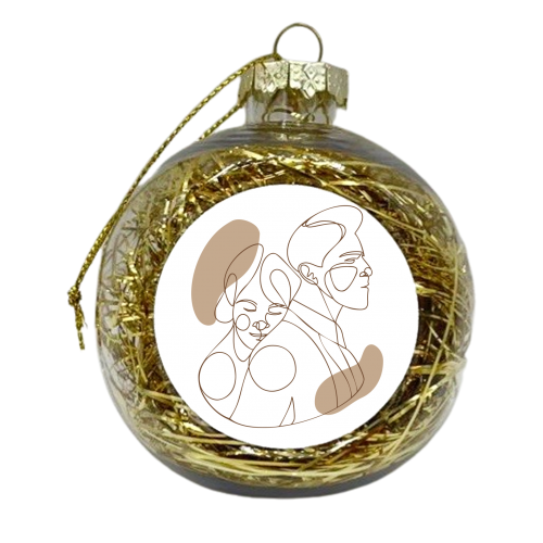 couple hug - xmas bauble by Anastasios Konstantinidis
