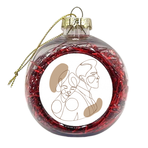 couple hug - xmas bauble by Anastasios Konstantinidis