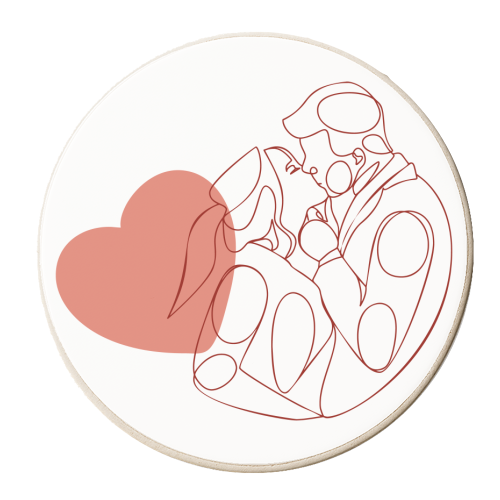 couple in love - personalised beer coaster by Anastasios Konstantinidis