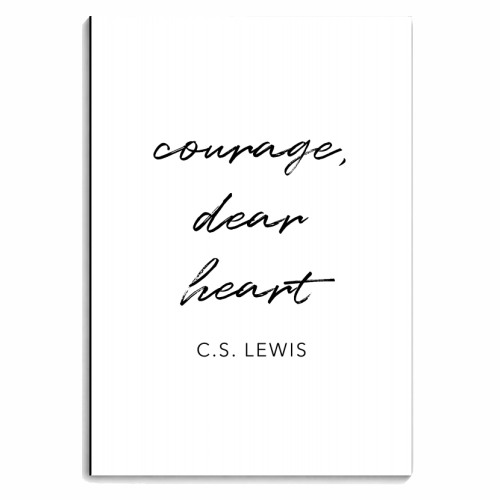 Courage Dear Heart -C.S. Lewis Quote - personalised A4, A5, A6 notebook by Toni Scott