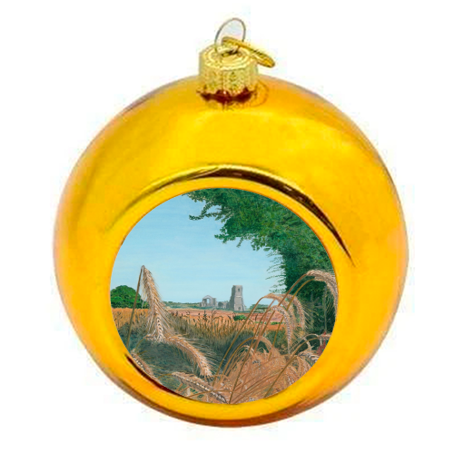 Covehithe Church - colourful christmas bauble by NeilArt