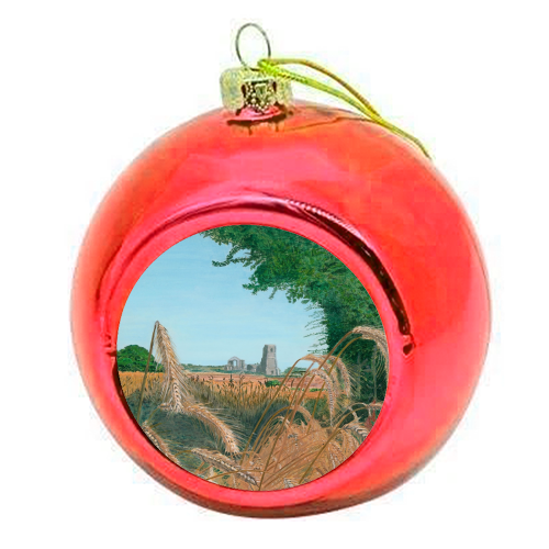 Covehithe Church - colourful christmas bauble by NeilArt