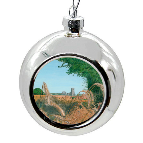 Covehithe Church - colourful christmas bauble by NeilArt