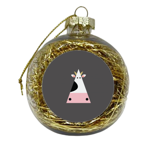 Cow - xmas bauble by Maria Cox