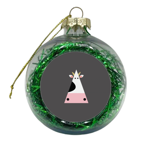 Cow - xmas bauble by Maria Cox