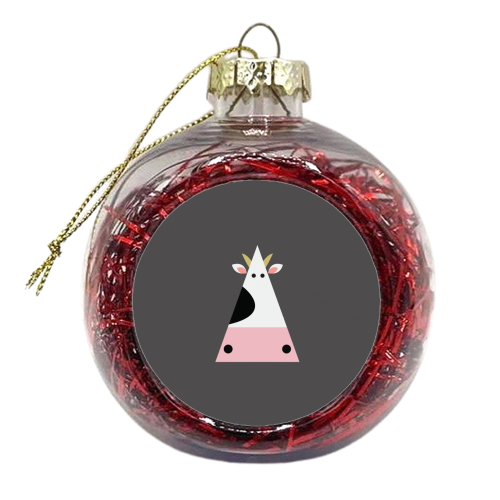 Cow - xmas bauble by Maria Cox