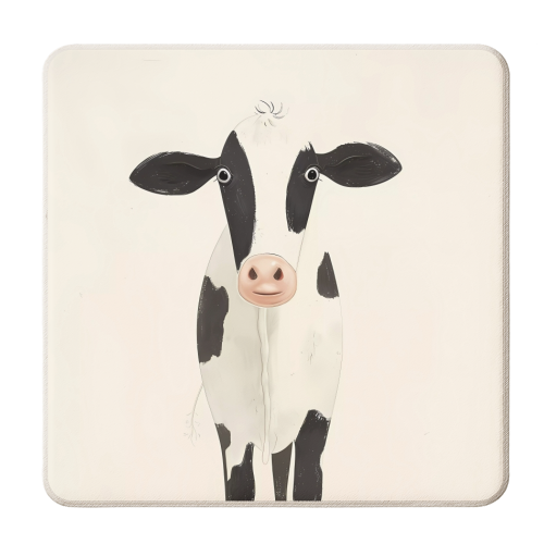 Cow illustration - personalised beer coaster by haris kavalla