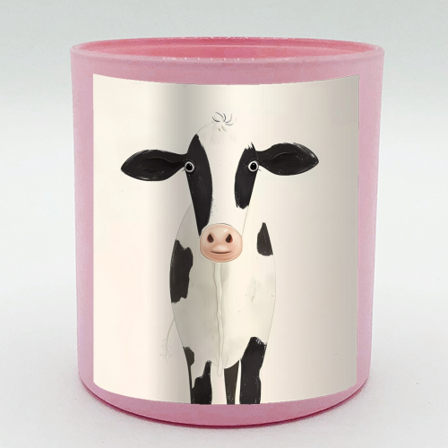 Cow illustration - scented candle by haris kavalla