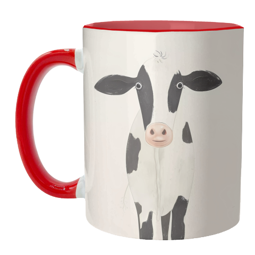 Cow illustration - unique mug by haris kavalla
