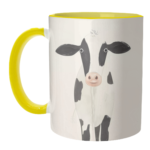 Cow illustration - unique mug by haris kavalla