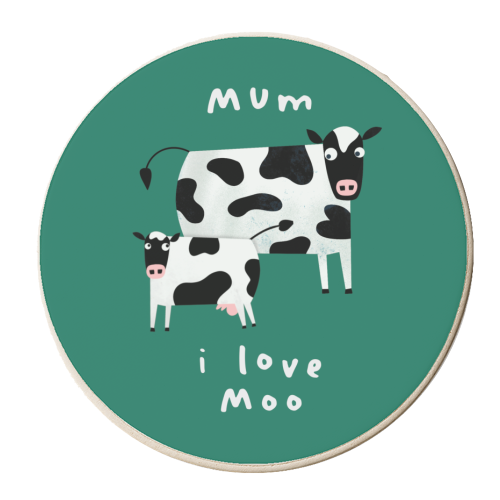 Cow Mother's Day Design - personalised beer coaster by AbiGoLucky