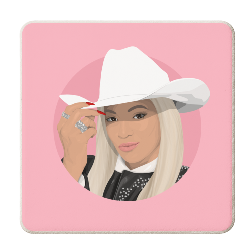 Cowboy Beyonce - personalised beer coaster by Pink and Pip