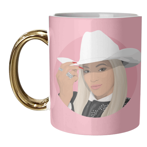 Cowboy Beyonce - unique mug by Pink and Pip