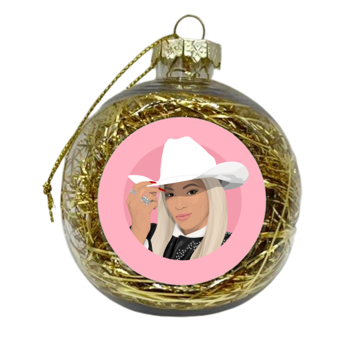 Cowboy Beyonce - xmas bauble by Pink and Pip