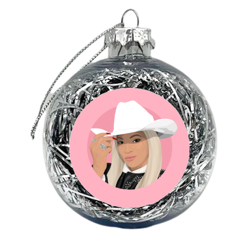 Cowboy Beyonce - xmas bauble by Pink and Pip