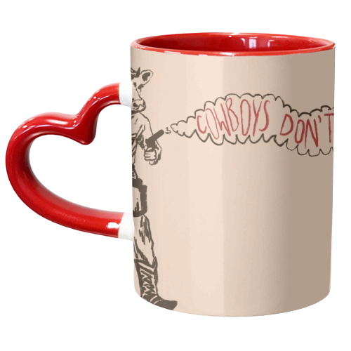 Cowboys Don't Cry - unique mug by charlotte blunden