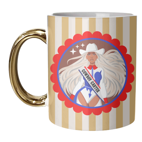 Cowgirl Beyonce - unique mug by Claire Atwood