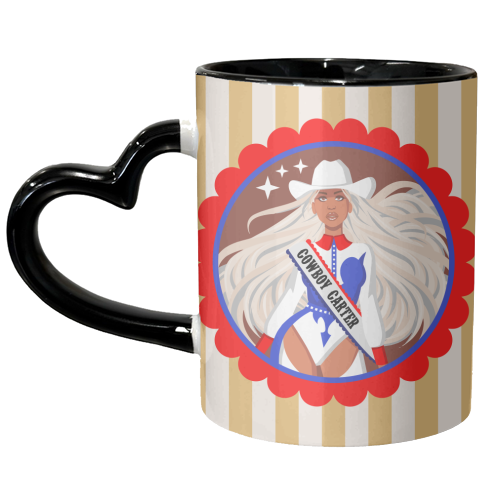Cowgirl Beyonce - unique mug by Claire Atwood