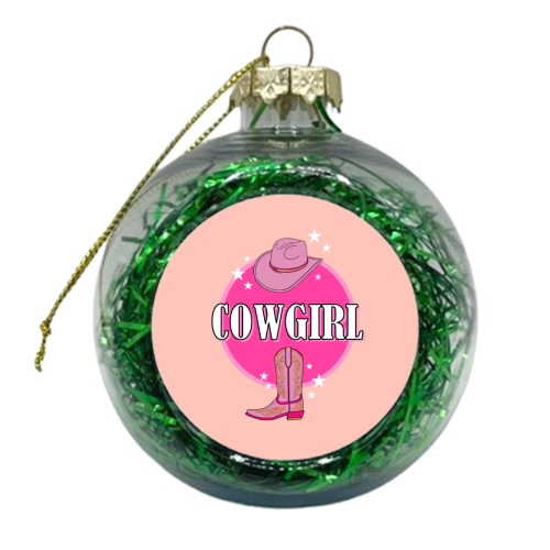 Cowgirl - xmas bauble by Adam Regester