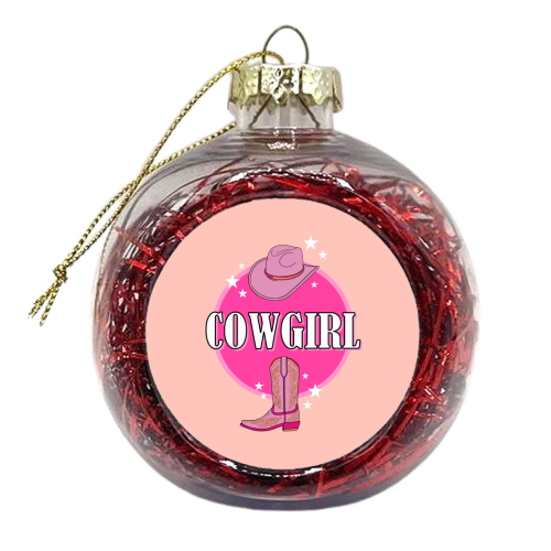Cowgirl - xmas bauble by Adam Regester