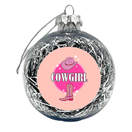 Cowgirl - xmas bauble by Adam Regester