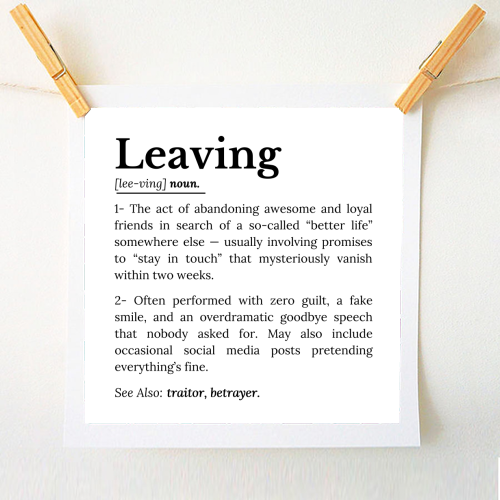 Coworker Leaving: Office Farewell Humor - A1 - A4 art print by timsal shol