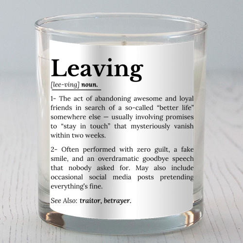 Coworker Leaving: Office Farewell Humor - scented candle by timsal shol