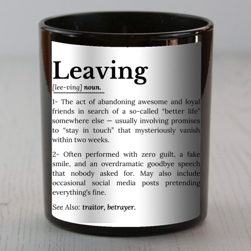 Coworker Leaving: Office Farewell Humor - scented candle by timsal shol