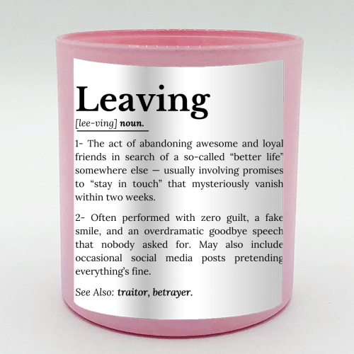 Coworker Leaving: Office Farewell Humor - scented candle by timsal shol