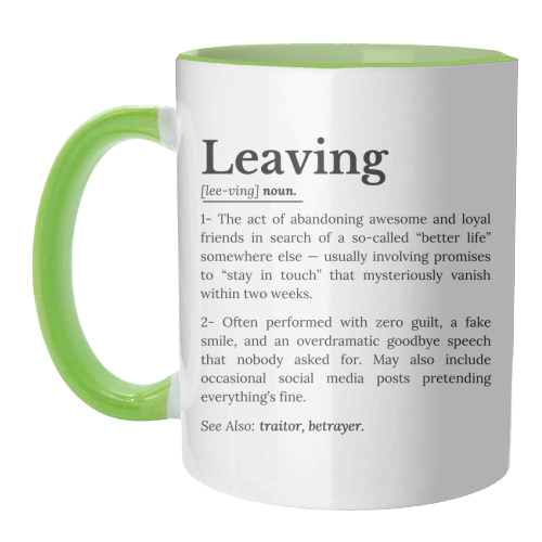 Coworker Leaving: Office Farewell Humor - unique mug by timsal shol