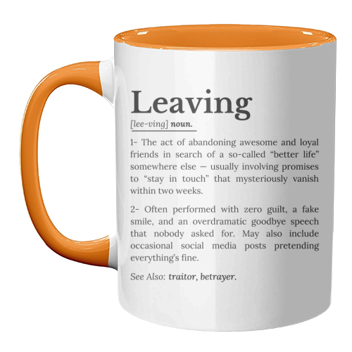 Coworker Leaving: Office Farewell Humor - unique mug by timsal shol