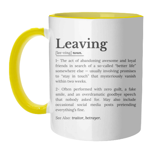 Coworker Leaving: Office Farewell Humor - unique mug by timsal shol