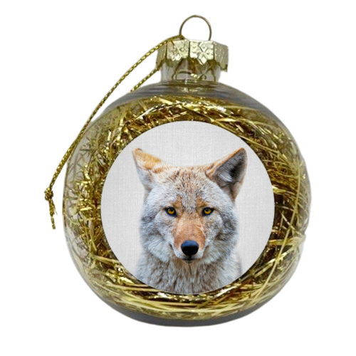 Coyote - Colorful - xmas bauble by Gal Design